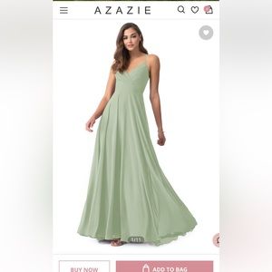 Azazie Avelina Dusty Sage Bridesmaid Dress